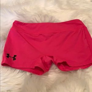 Hot pink spandex shorts